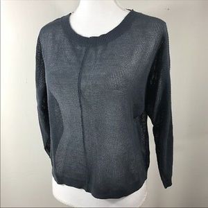 Soft joie lightweight cotton mesh sweater